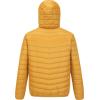 Outdoor Ventures Men’s Lightweight Packable Hooded Puffer Jacket Insulated Winter Coat for Snow Ski Traveling(Yellow(fold in Pocket))