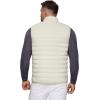 Outdoor Ventures Men’s Lightweight Puffer Vest Outerwear Warm Quilted Sleeveless Packable Winter Jacket for Hiking Running(Beige)