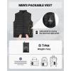 Outdoor Ventures Men’s Lightweight Puffer Vest Outerwear Warm Quilted Sleeveless Packable Winter Jacket for Hiking Running(Black)