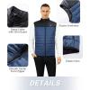 Outdoor Ventures Men’s Lightweight Puffer Vest Outerwear Warm Quilted Sleeveless Packable Winter Jacket for Hiking Running(Black/Blue)
