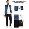 Outdoor Ventures Men’s Lightweight Puffer Vest Outerwear Warm Quilted Sleeveless Packable Winter Jacket for Hiking Running(Black/Blue)