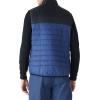 Outdoor Ventures Men’s Lightweight Puffer Vest Outerwear Warm Quilted Sleeveless Packable Winter Jacket for Hiking Running(Black/Blue)