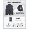 Outdoor Ventures Men’s Lightweight Puffer Vest Outerwear Warm Quilted Sleeveless Packable Winter Jacket for Hiking Running(Dark Grey)