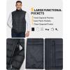 Outdoor Ventures Men’s Lightweight Puffer Vest Outerwear Warm Quilted Sleeveless Packable Winter Jacket for Hiking Running(Dark Grey)