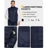 Outdoor Ventures Men’s Lightweight Puffer Vest Outerwear Warm Quilted Sleeveless Packable Winter Jacket for Hiking Running(Deep Blue)