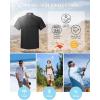 Outdoor Ventures Men’s Lightweight Short Sleeve Fishing Shirt UPF 50 Button Down Quick Dry Cooling Hiking Travel Safari Shirt(Black)