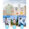 Outdoor Ventures Men’s Lightweight Short Sleeve Fishing Shirt UPF 50 Button Down Quick Dry Cooling Hiking Travel Safari Shirt(Grayish Green)