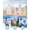 Outdoor Ventures Men’s Lightweight Short Sleeve Fishing Shirt UPF 50 Button Down Quick Dry Cooling Hiking Travel Safari Shirt(Khaki)