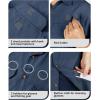 Outdoor Ventures Men’s Lightweight Short Sleeve Fishing Shirt UPF 50 Button Down Quick Dry Cooling Hiking Travel Safari Shirt(Navy)