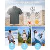 Outdoor Ventures Men’s Lightweight Short Sleeve Fishing Shirt UPF 50 Button Down Quick Dry Cooling Hiking Travel Safari Shirt(Shadow Grey)