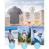 Outdoor Ventures Men’s Lightweight Short Sleeve Fishing Shirt UPF 50 Button Down Quick Dry Cooling Hiking Travel Safari Shirt(Storm Grey)