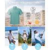 Outdoor Ventures Men’s Lightweight Short Sleeve Fishing Shirt UPF 50 Button Down Quick Dry Cooling Hiking Travel Safari Shirt(Teal)