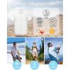 Outdoor Ventures Men’s Lightweight Short Sleeve Fishing Shirt UPF 50 Button Down Quick Dry Cooling Hiking Travel Safari Shirt(White)