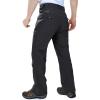 Outdoor Ventures Men’s Lite Waterproof Windproof Fleece Lined Warm Hiking Ski Snow Pants Expandable-Waist(Black- High Waist)