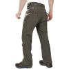 Outdoor Ventures Men’s Lite Waterproof Windproof Fleece Lined Warm Hiking Ski Snow Pants Expandable-Waist(Dark Amy Green)
