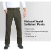 Outdoor Ventures Men’s Lite Waterproof Windproof Fleece Lined Warm Hiking Ski Snow Pants Expandable-Waist(Dark Amy Green- New)