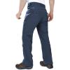 Outdoor Ventures Men’s Lite Waterproof Windproof Fleece Lined Warm Hiking Ski Snow Pants Expandable-Waist(Dark Denim- High Waist)