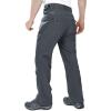 Outdoor Ventures Men’s Lite Waterproof Windproof Fleece Lined Warm Hiking Ski Snow Pants Expandable-Waist(Dim Grey- High Waist)