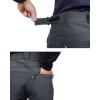Outdoor Ventures Men’s Lite Waterproof Windproof Fleece Lined Warm Hiking Ski Snow Pants Expandable-Waist(Dim Grey- High Waist)