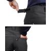Outdoor Ventures Men’s Lite Waterproof Windproof Fleece Lined Warm Hiking Ski Snow Pants Expandable-Waist(Grey- New)