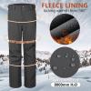 Outdoor Ventures Men’s Lite Waterproof Windproof Fleece Lined Warm Hiking Ski Snow Pants Expandable-Waist(Grey- New)