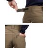 Outdoor Ventures Men’s Lite Waterproof Windproof Fleece Lined Warm Hiking Ski Snow Pants Expandable-Waist(Light Brown- High Waist)