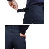 Outdoor Ventures Men’s Lite Waterproof Windproof Fleece Lined Warm Hiking Ski Snow Pants Expandable-Waist(Navy- New)