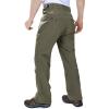 Outdoor Ventures Men’s Lite Waterproof Windproof Fleece Lined Warm Hiking Ski Snow Pants Expandable-Waist(Olive Green)