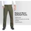 Outdoor Ventures Men’s Lite Waterproof Windproof Fleece Lined Warm Hiking Ski Snow Pants Expandable-Waist(Olive Green- New)