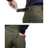 Outdoor Ventures Men’s Lite Waterproof Windproof Fleece Lined Warm Hiking Ski Snow Pants Expandable-Waist(Olive Green- New)