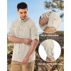 Outdoor Ventures Men’s Long Sleeve Hiking Shirt UPF 50 UV Sun Protection Shirt Cooling Quick Dry for Travel Fishing Safari(Khaki)
