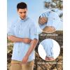 Outdoor Ventures Men’s Long Sleeve Hiking Shirt UPF 50 UV Sun Protection Shirt Cooling Quick Dry for Travel Fishing Safari(Light Blue)