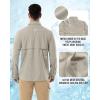 Outdoor Ventures Men’s Long Sleeve Hiking Shirt UPF 50 UV Sun Protection Shirt Cooling Quick Dry for Travel Fishing Safari(Mid Grey)