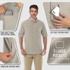 Outdoor Ventures Men’s Long Sleeve Hiking Shirt UPF 50 UV Sun Protection Shirt Cooling Quick Dry for Travel Fishing Safari(Mid Grey)