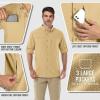 Outdoor Ventures Men’s Long Sleeve Hiking Shirt UPF 50 UV Sun Protection Shirt Cooling Quick Dry for Travel Fishing Safari(Sandy Brown)