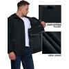 Outdoor Ventures Men’s Packable Rain Jacket Waterproof Lightweight Raincoat with Hood Windproof Cycling Jackets(Black)