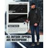 Outdoor Ventures Men’s Packable Rain Jacket Waterproof Lightweight Raincoat with Hood Windproof Cycling Jackets(Black)