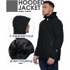 Outdoor Ventures Men’s Packable Rain Jacket Waterproof Lightweight Raincoat with Hood Windproof Cycling Jackets(Black)