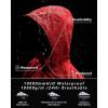 Outdoor Ventures Men’s Packable Rain Jacket Waterproof Lightweight Raincoat with Hood Windproof Cycling Jackets(Bright Red)