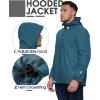 Outdoor Ventures Men’s Packable Rain Jacket Waterproof Lightweight Raincoat with Hood Windproof Cycling Jackets(China Blue)