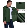 Outdoor Ventures Men’s Packable Rain Jacket Waterproof Lightweight Raincoat with Hood Windproof Cycling Jackets(Dark Green)