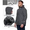 Outdoor Ventures Men’s Packable Rain Jacket Waterproof Lightweight Raincoat with Hood Windproof Cycling Jackets(Grey)