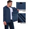 Outdoor Ventures Men’s Packable Rain Jacket Waterproof Lightweight Raincoat with Hood Windproof Cycling Jackets(Standard Blue)