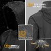 Outdoor Ventures Men’s Rain Jacket Waterproof Lightweight Packable Rain Pullover for Hiking Golf Running(Black)
