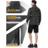 Outdoor Ventures Men’s Rain Jacket Waterproof Lightweight Packable Rain Pullover for Hiking Golf Running(Black)