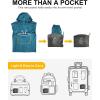 Outdoor Ventures Men’s Rain Jacket Waterproof Lightweight Packable Rain Pullover for Hiking Golf Running(Blue)