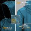 Outdoor Ventures Men’s Rain Jacket Waterproof Lightweight Packable Rain Pullover for Hiking Golf Running(Blue)
