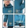 Outdoor Ventures Men’s Rain Jacket Waterproof Lightweight Packable Rain Pullover for Hiking Golf Running(Blue)