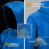 Outdoor Ventures Men’s Rain Jacket Waterproof Lightweight Packable Rain Pullover for Hiking Golf Running(Bright Blue)