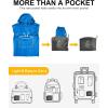 Outdoor Ventures Men’s Rain Jacket Waterproof Lightweight Packable Rain Pullover for Hiking Golf Running(Bright Blue)